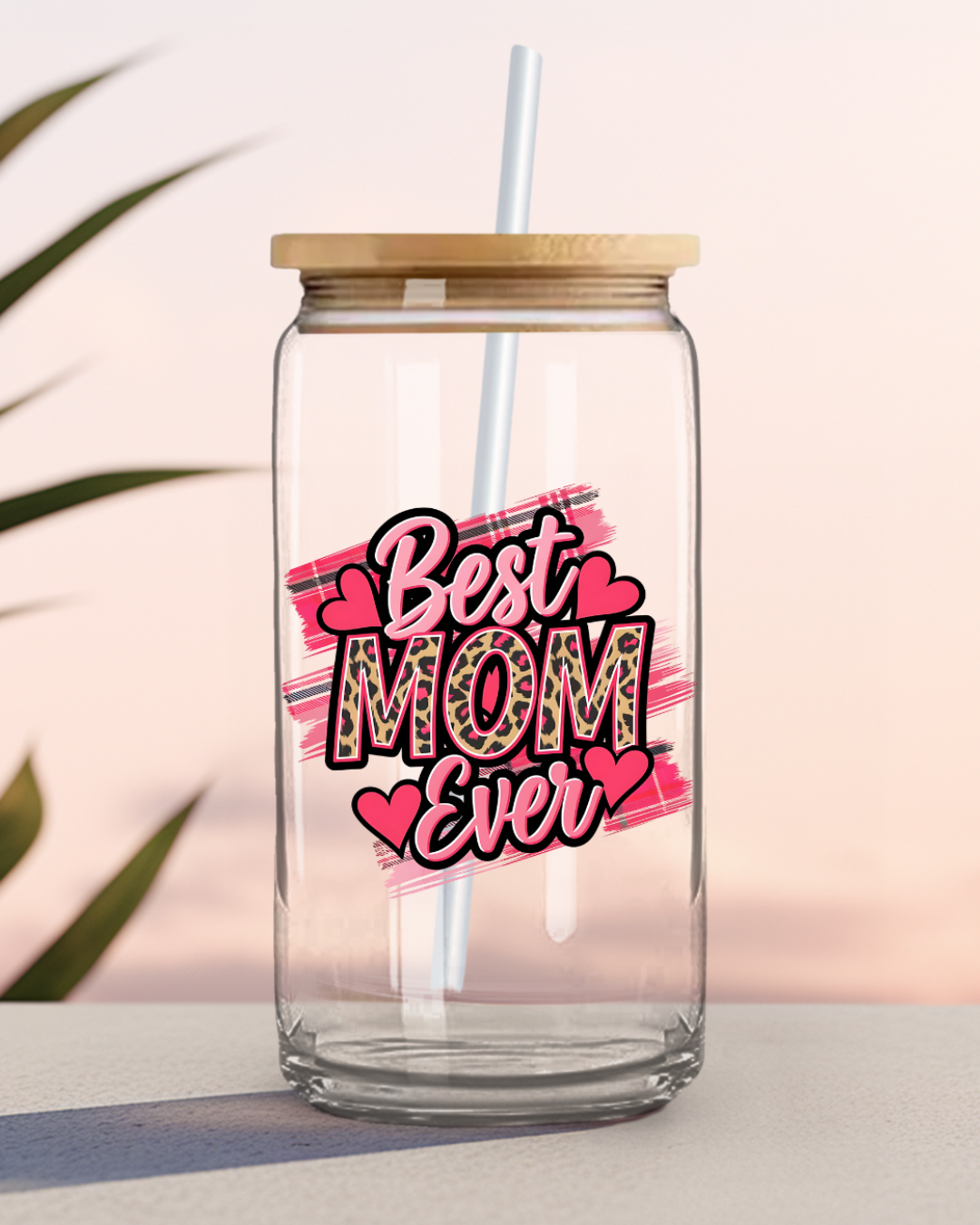 "Best Mom Ever" Glass Cup