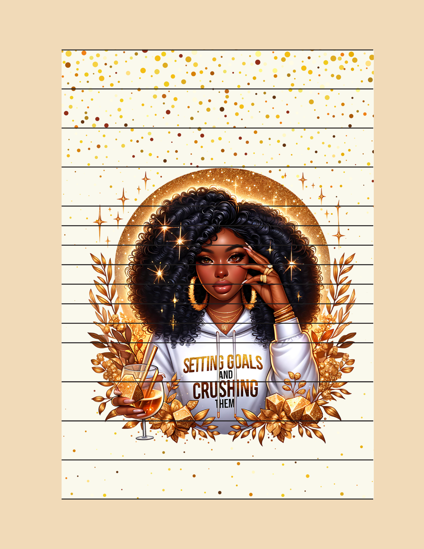 "Setting Goals and Crushing Them" Spiral Notebook