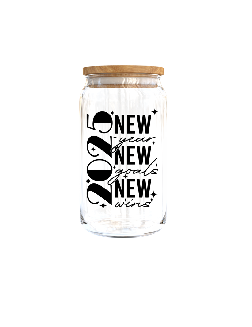 "2025" Inspirational Glass Cup