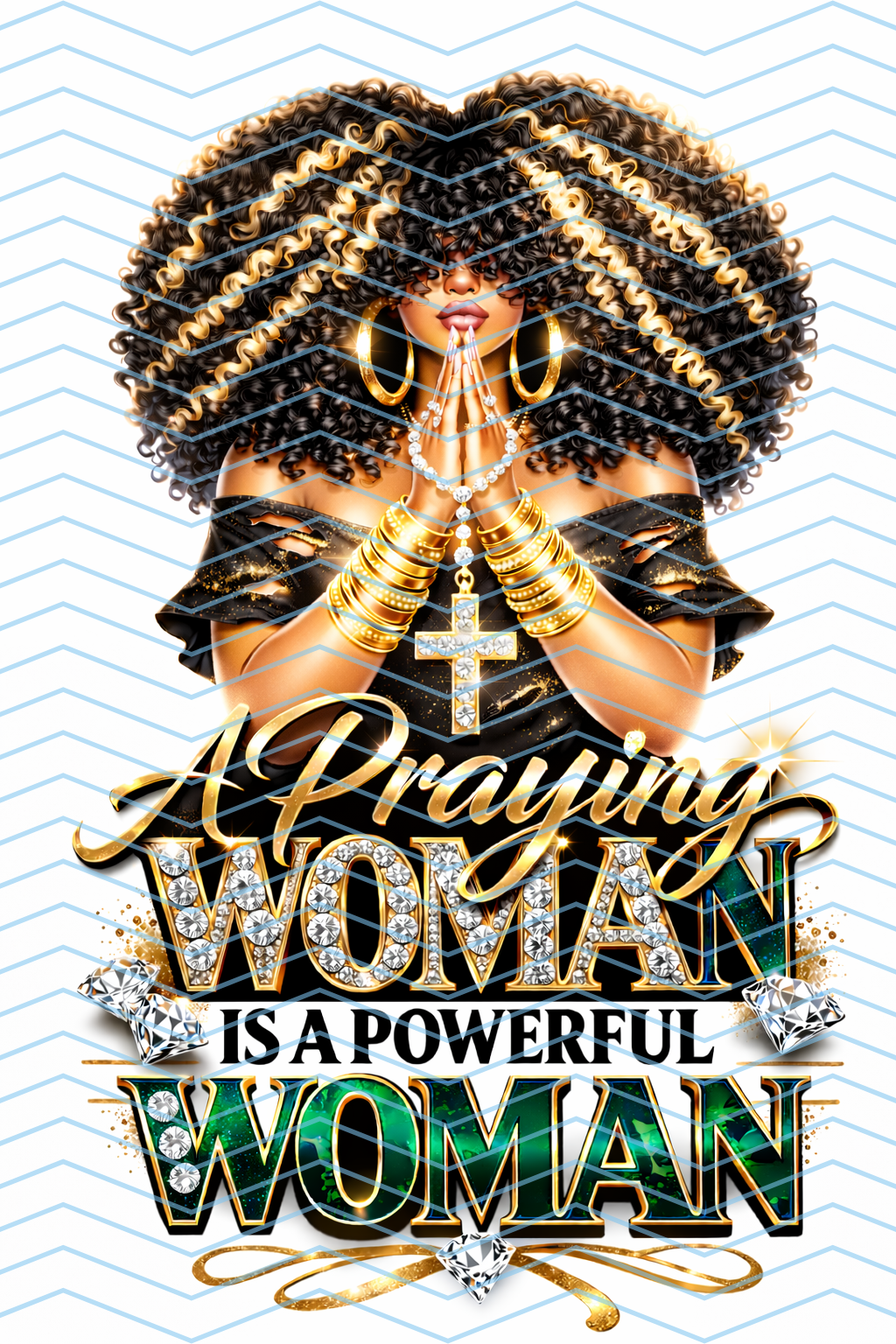 A PRAYING WOMAN - GREEN - STYLE OO1 (DIGITAL)