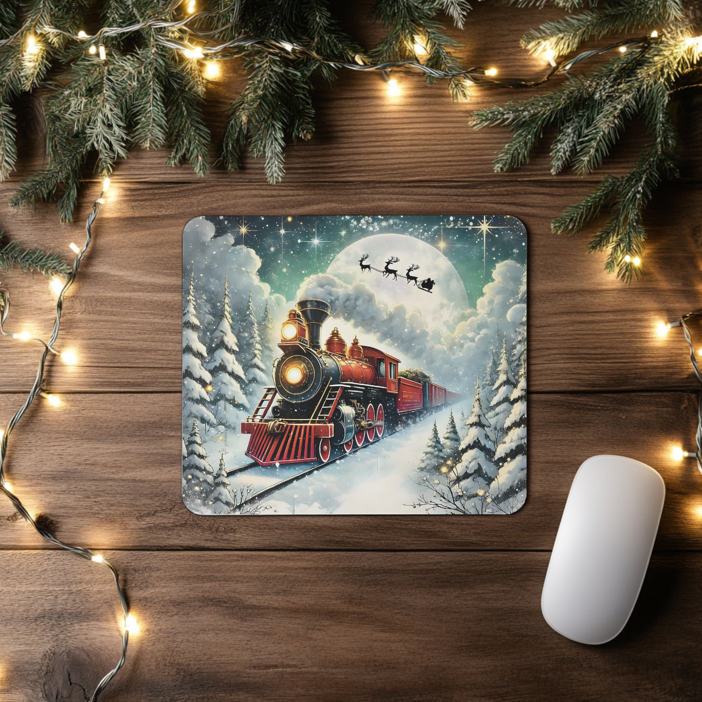"Christmas Train" Mousepad