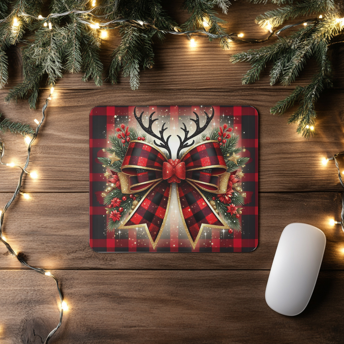 "Reindeer & Bow" Mousepad