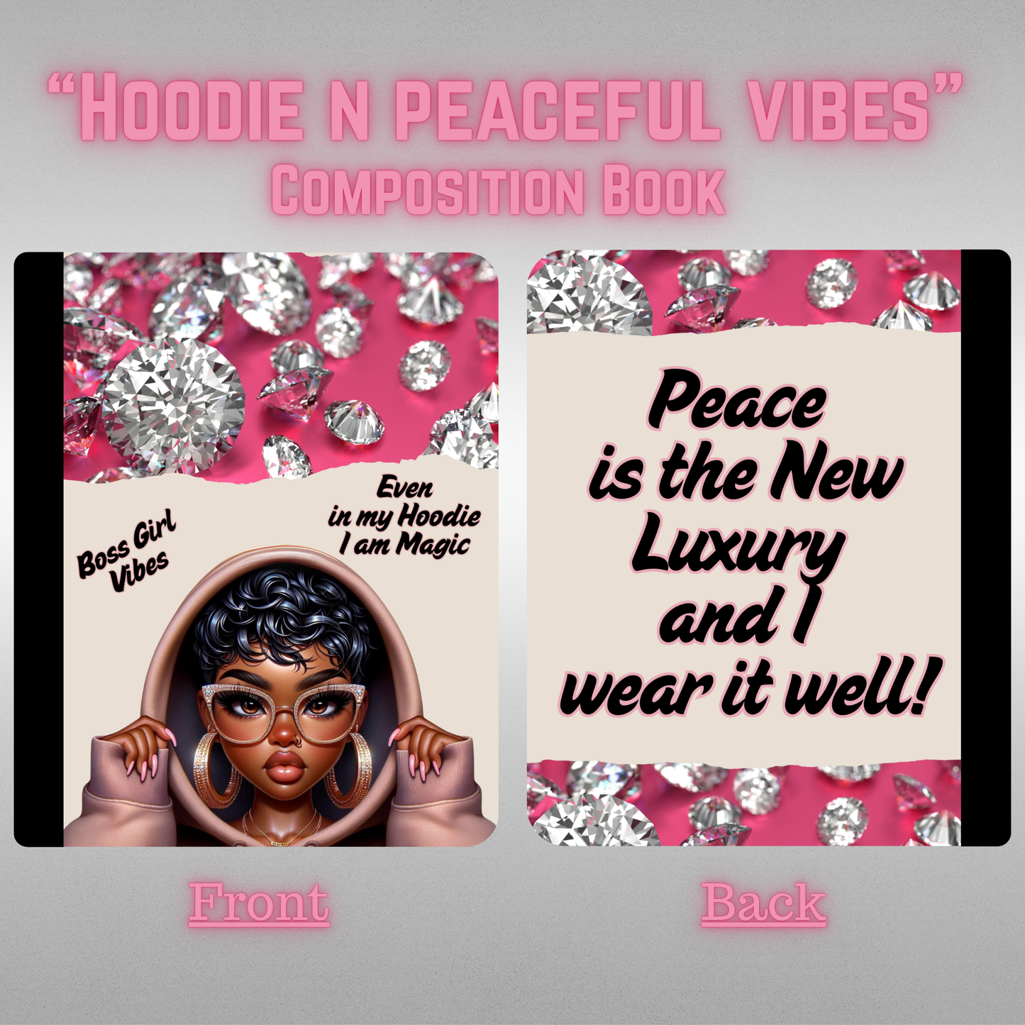 "Hoodie n Peaceful Vibes" - Composition Book