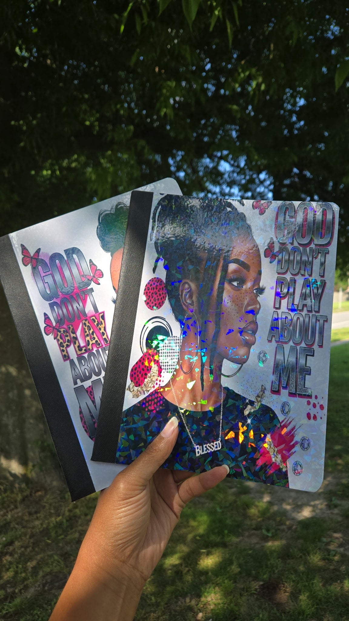 "God Don't Play About Me" (Locs) - Composition Notebook