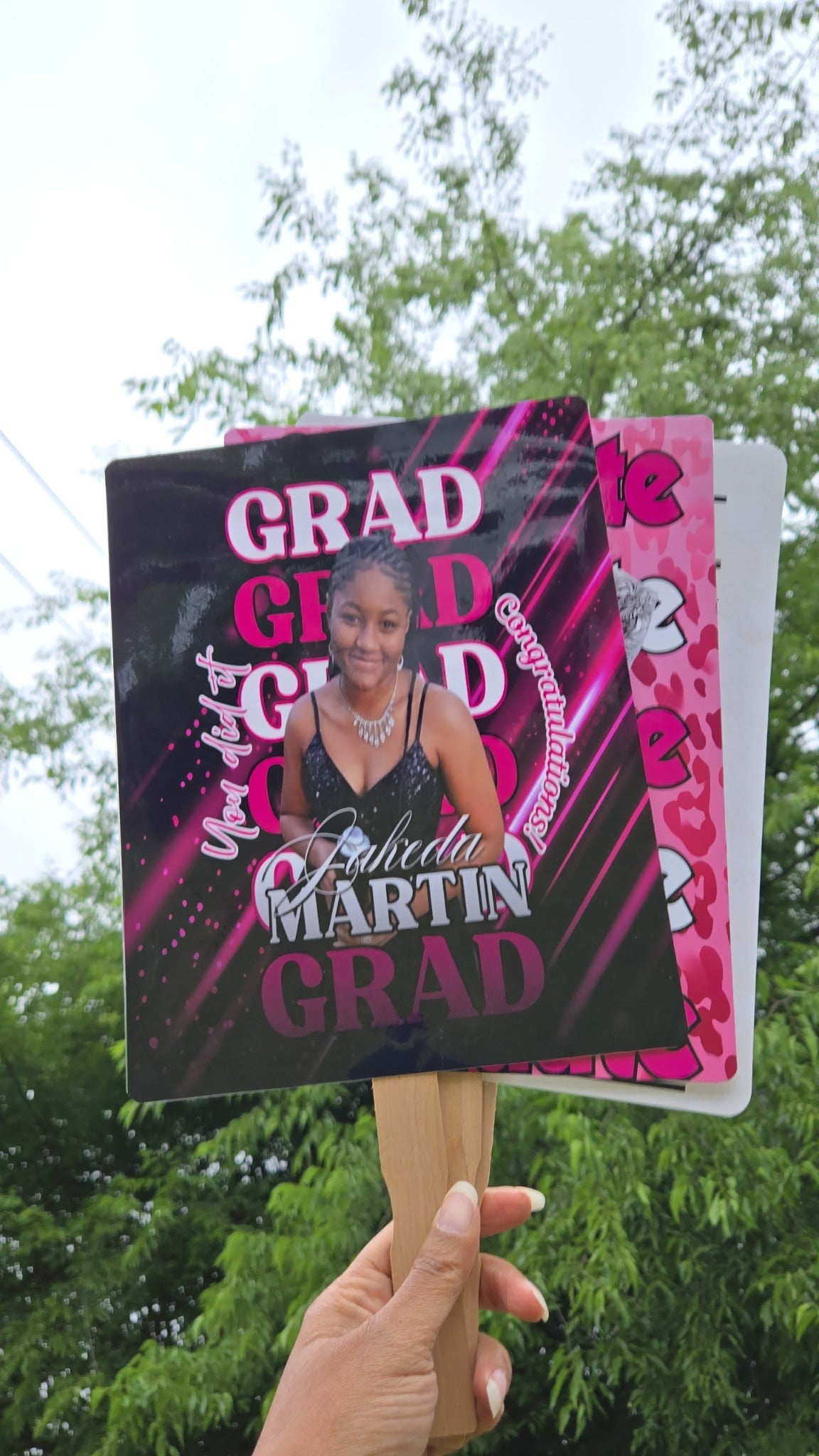 GRAD 2026 FAN - PINK N BLACK