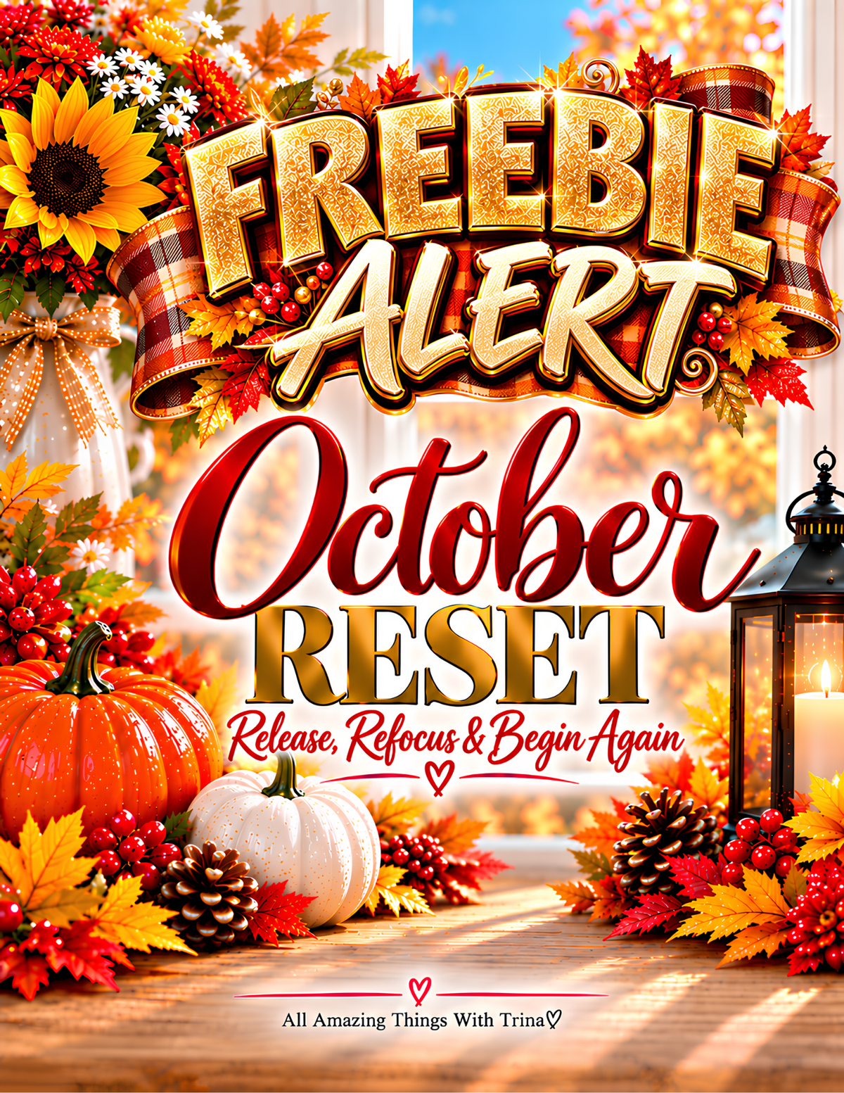 October Reset Worksheet 🍂 | FREE Digital Printable | ONE PAGE