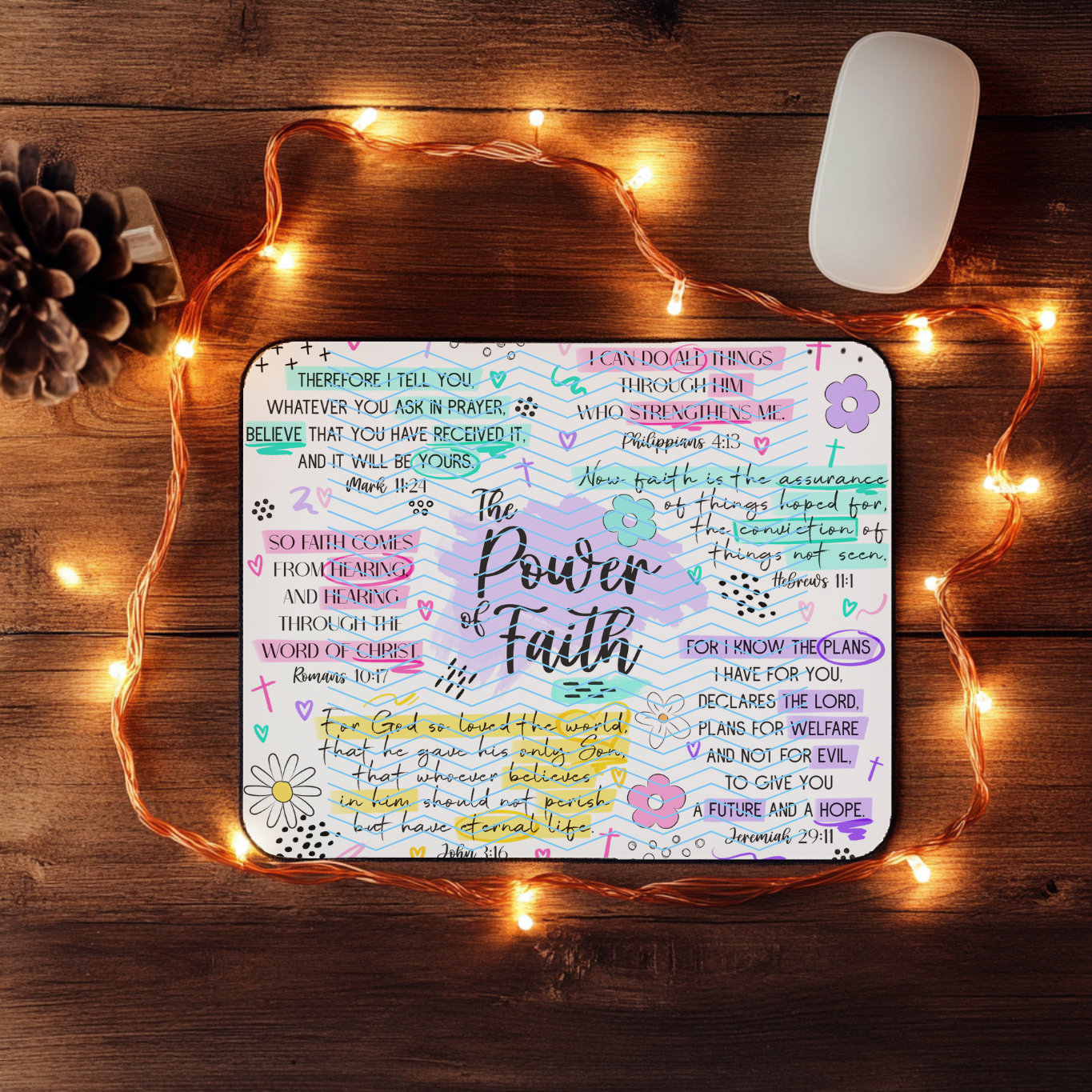 "Power of Faith" Highlighted Mousepad