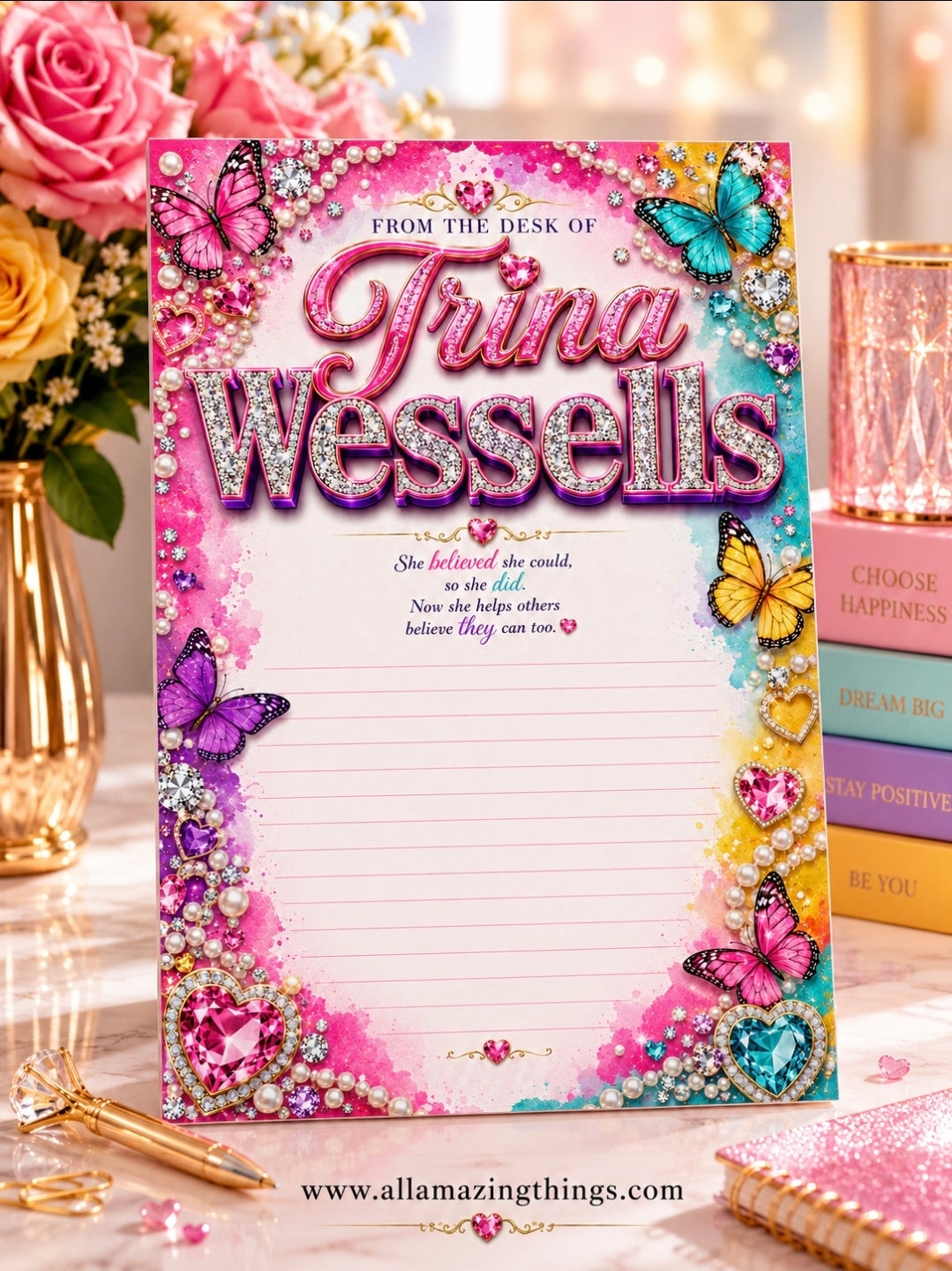 “Inspired By You” Personalized Notepad