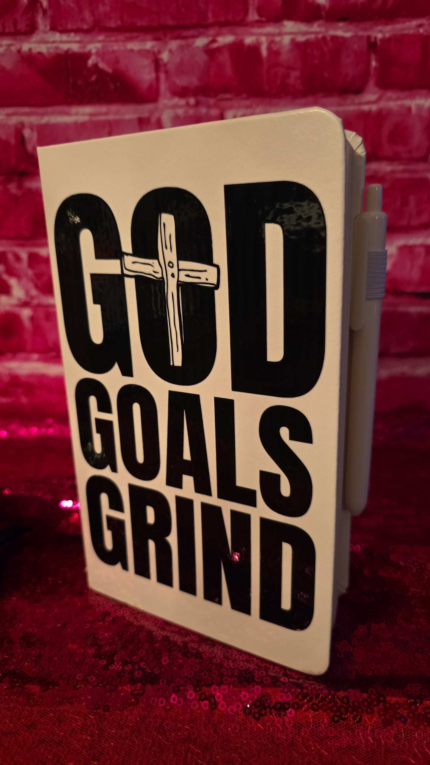 "God, Goals, Grind" Blank Notebook