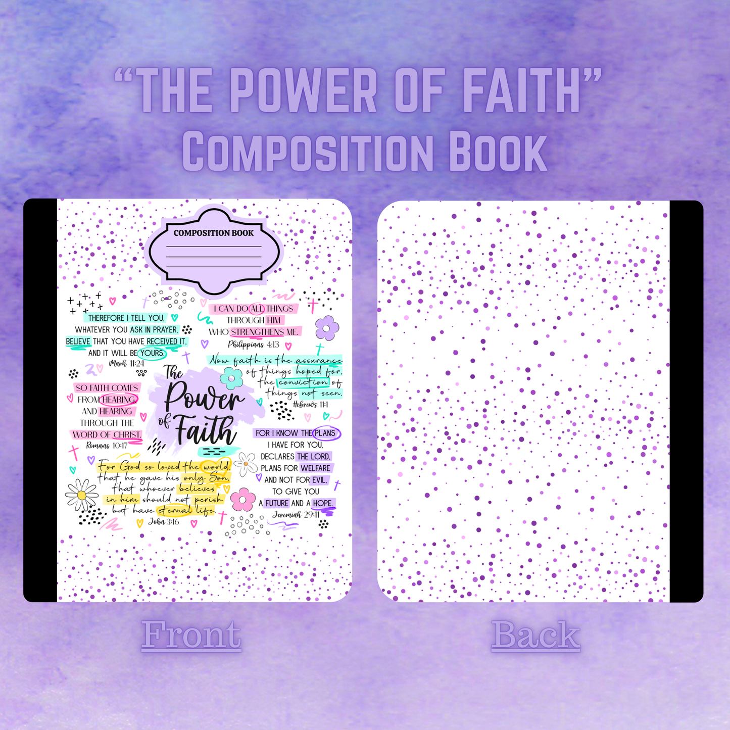 "The Power of Faith" - Composition Book