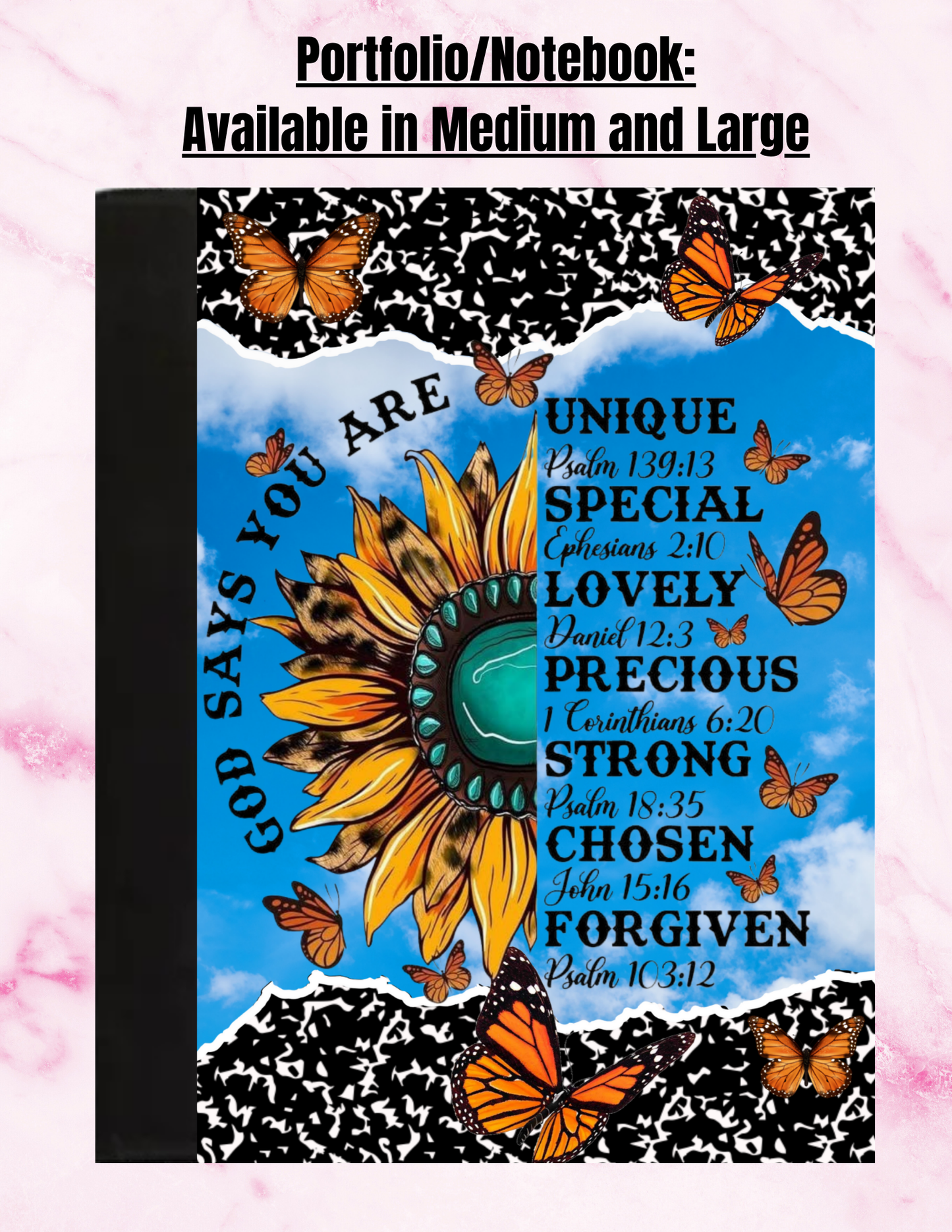 "God Says You Are" - Large Sized Notepad Portfolio