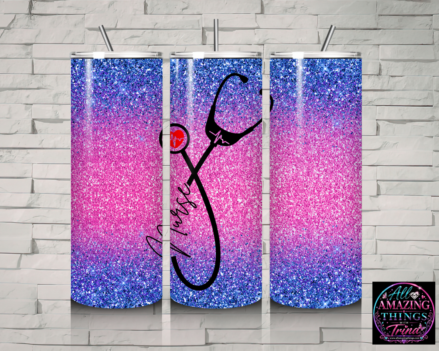 Personalized Nurse "Stethoscope" Tumbler