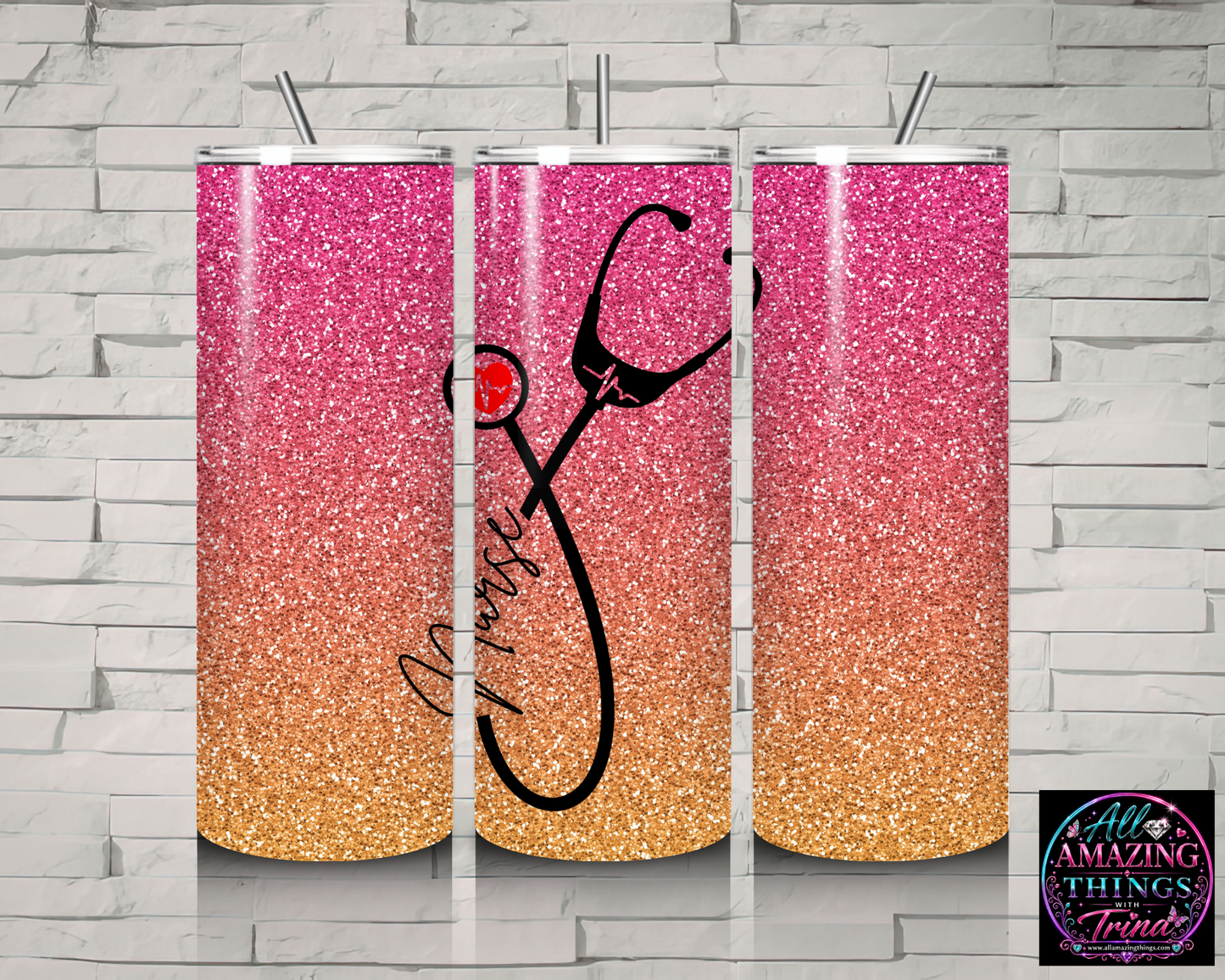 Personalized Nurse "Stethoscope" Tumbler
