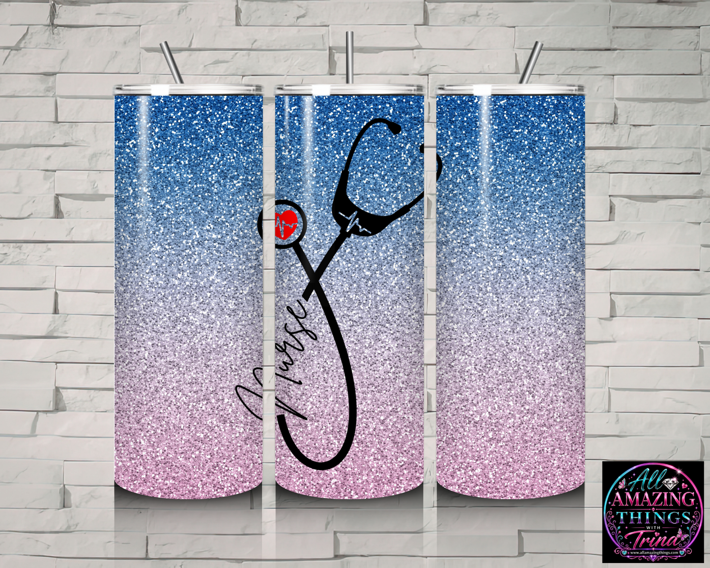 Personalized Nurse "Stethoscope" Tumbler