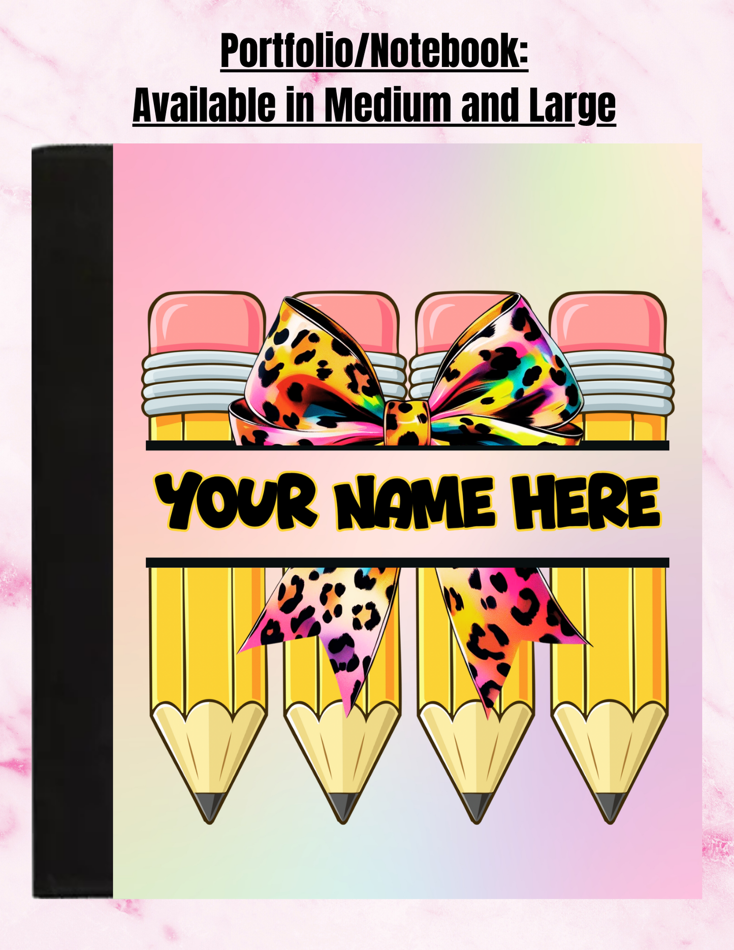 "Colorful Animal Print" - Personalized Medium Sized Notepad Portfolios