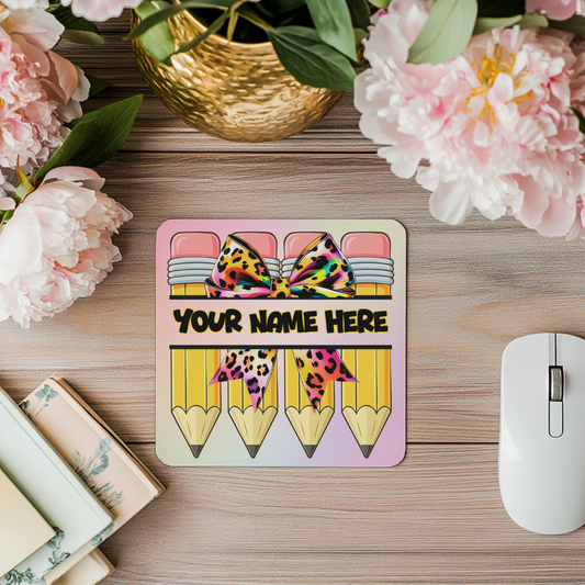 "Colorful Animal Print" - Personalized Mouse Pad