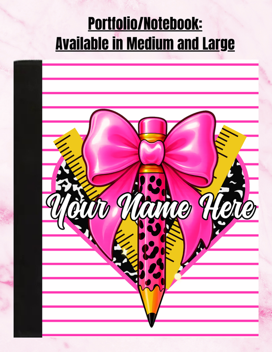 "This Screams PINK" - Personalized Medium Sized Notepad Portfolio
