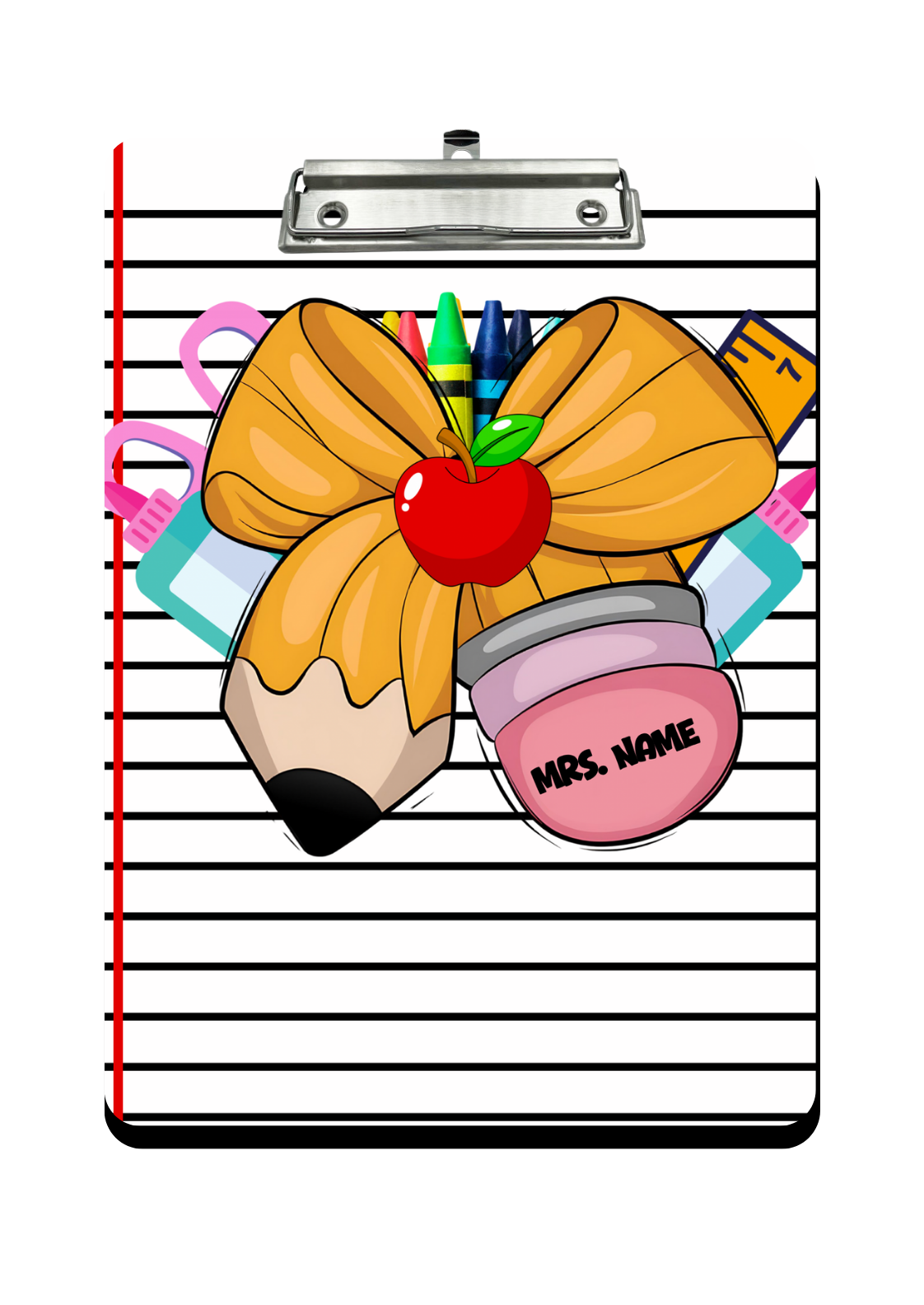"Pencil Ribbon" - Personalized Clipboard
