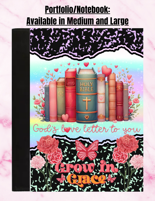 "God's Love Letters to You" - Medium Sized Notepad Portfolio