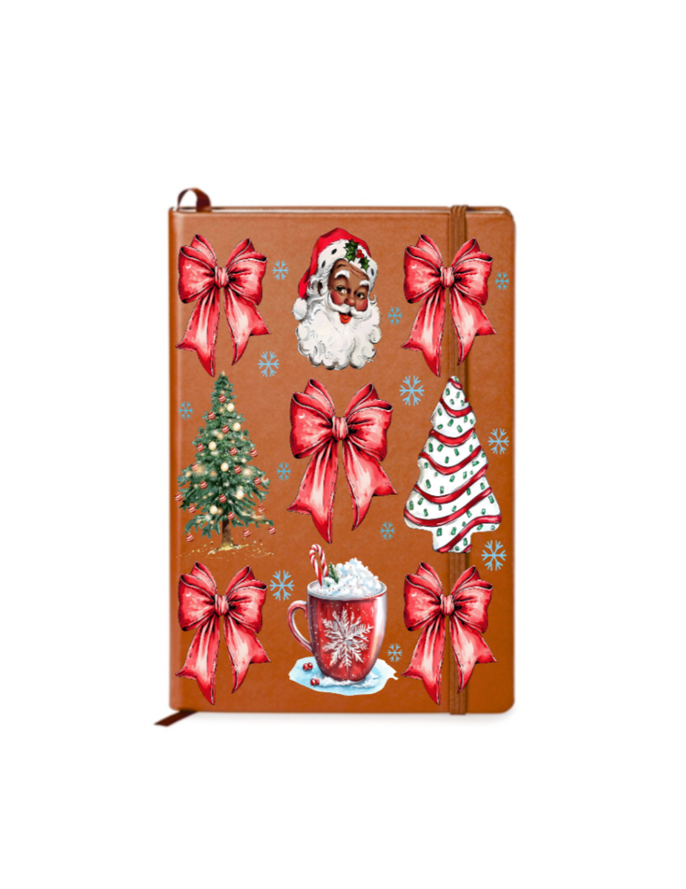 "Christmas Black Santa" - Blank Notebook