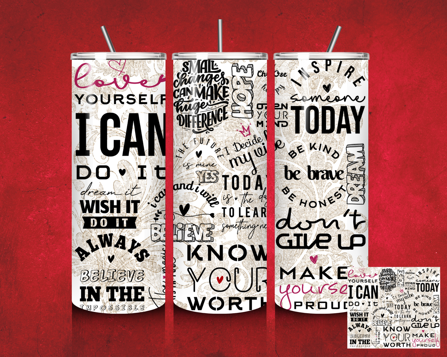 "Positive Affirmations" Tumbler