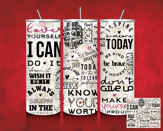 "Positive Affirmations" Tumbler