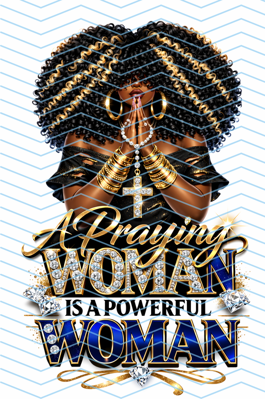 A PRAYING WOMAN - BLUE - STYLE OO3 (DIGITAL)