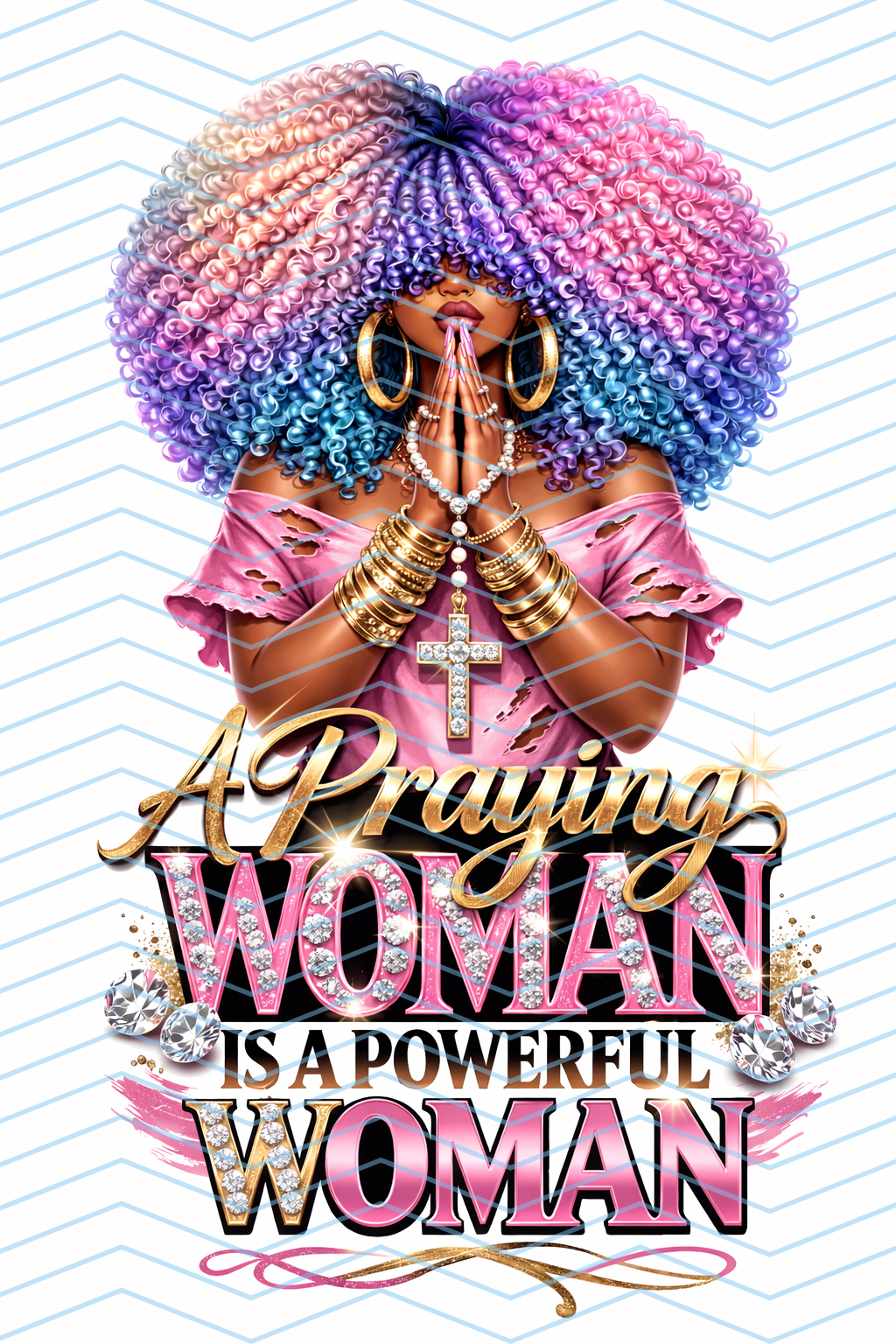 A PRAYING WOMAN - PINK - STYLE OO1 (DIGITAL)