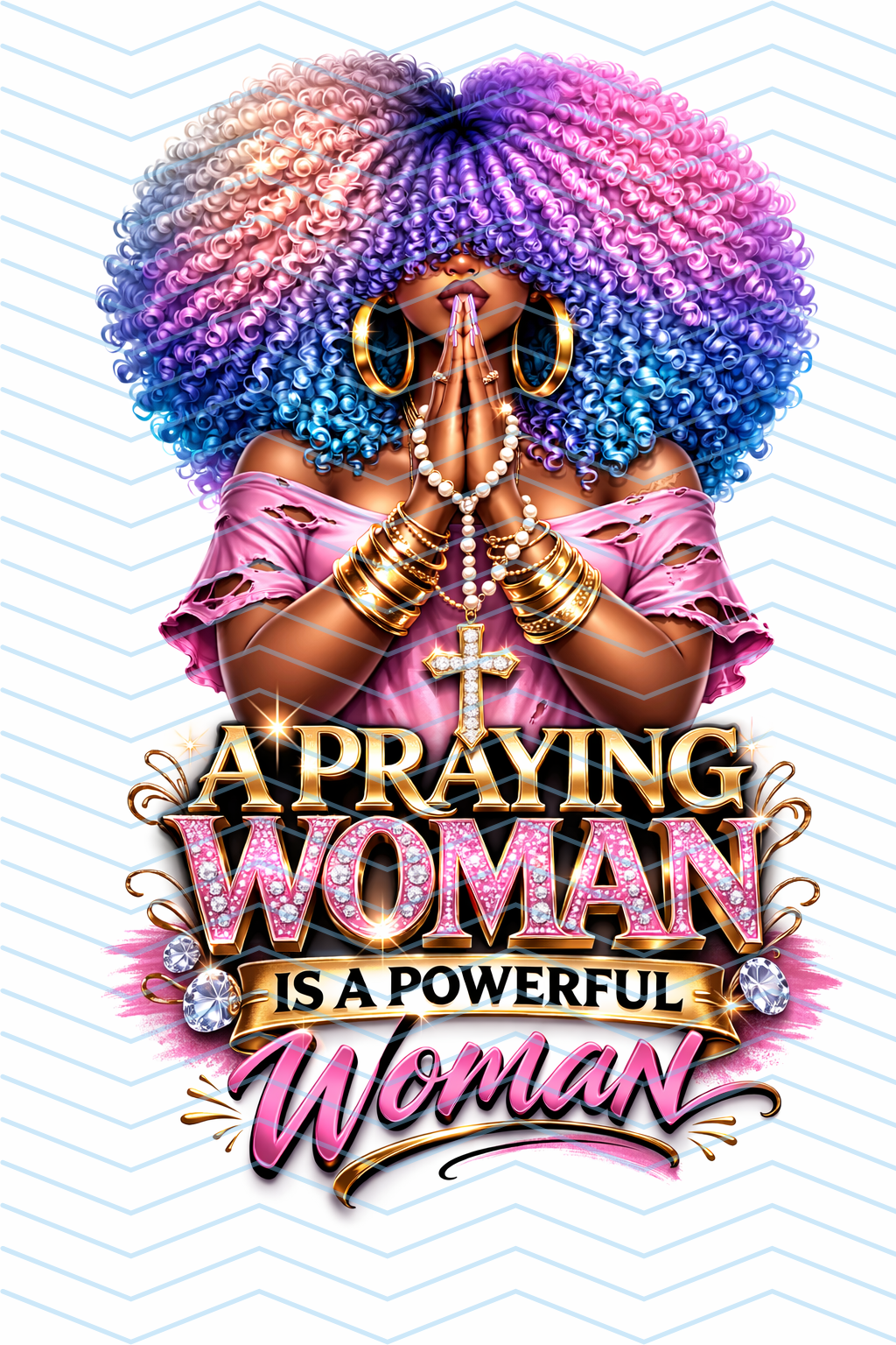 A PRAYING WOMAN - PINK - STYLE OO2 (DIGITAL)