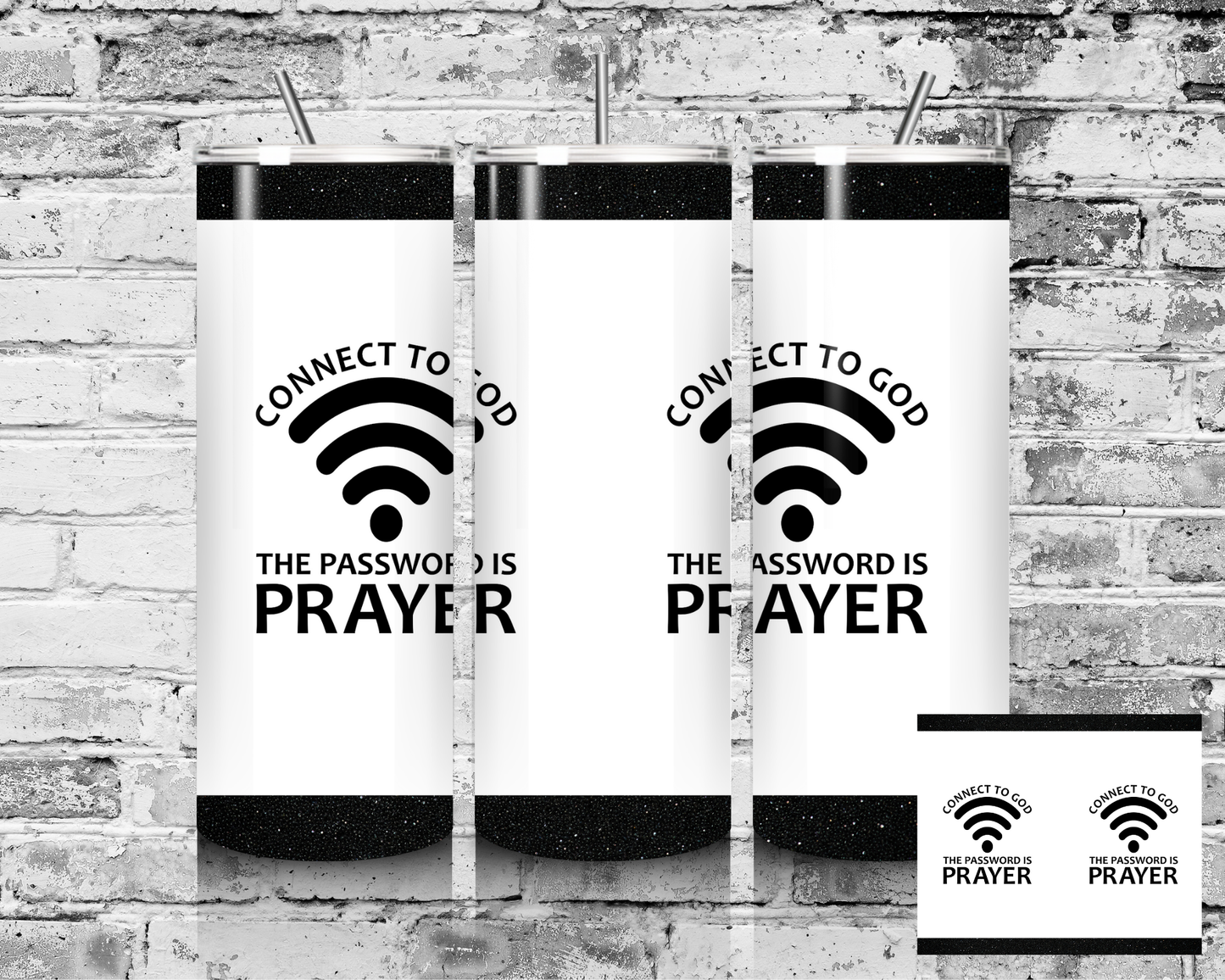 "Connect to God" Tumbler - Black