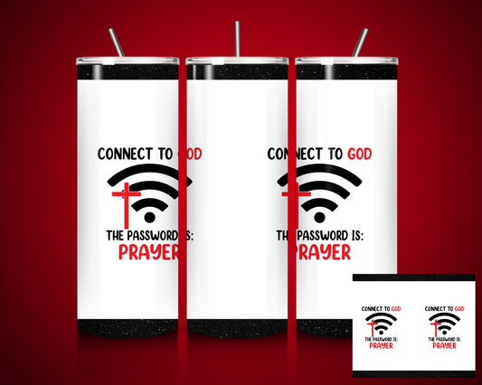 "Connect to God" Tumbler - Red & Black