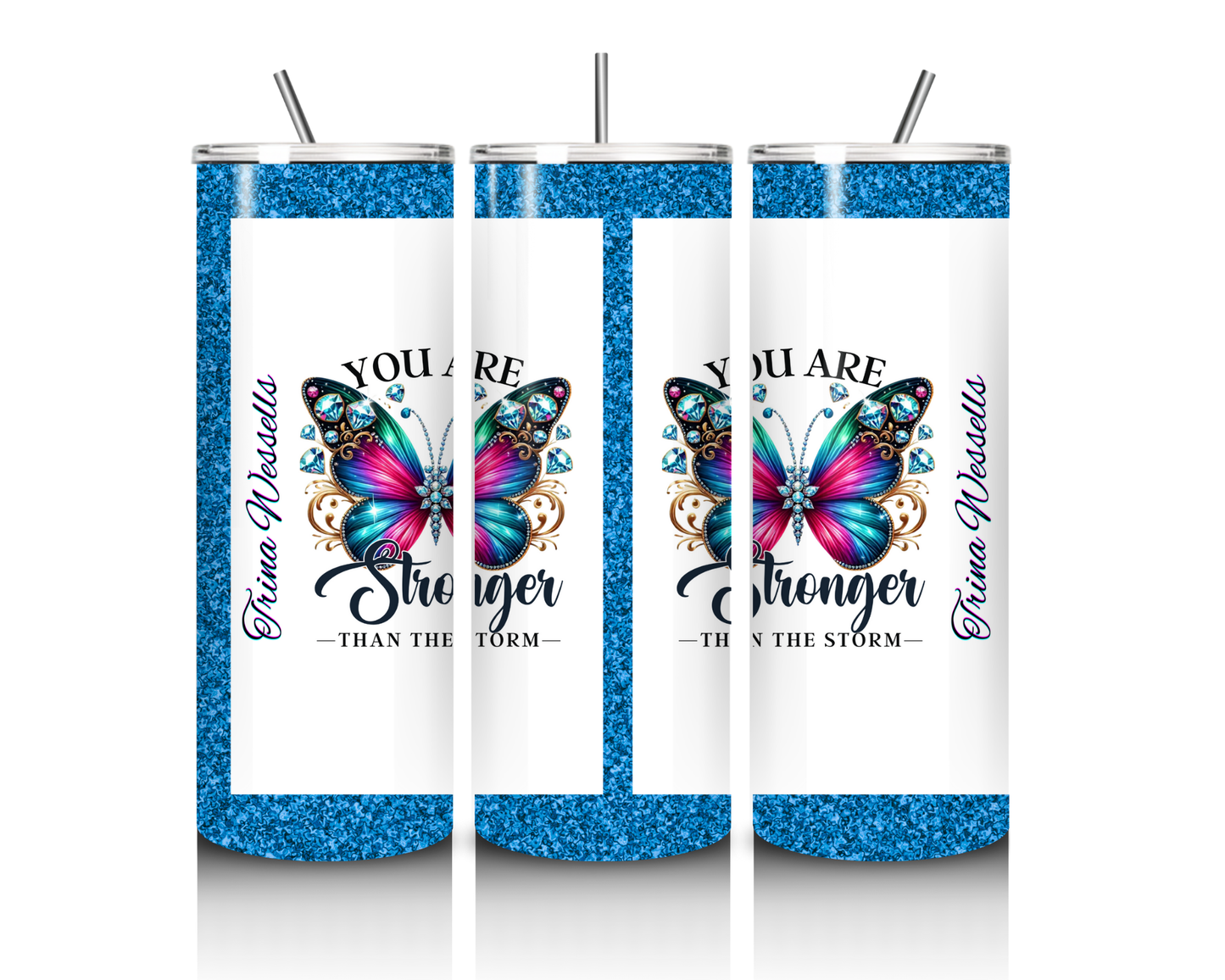 Personalized "You are Stronger Than the Storm" Tumbler