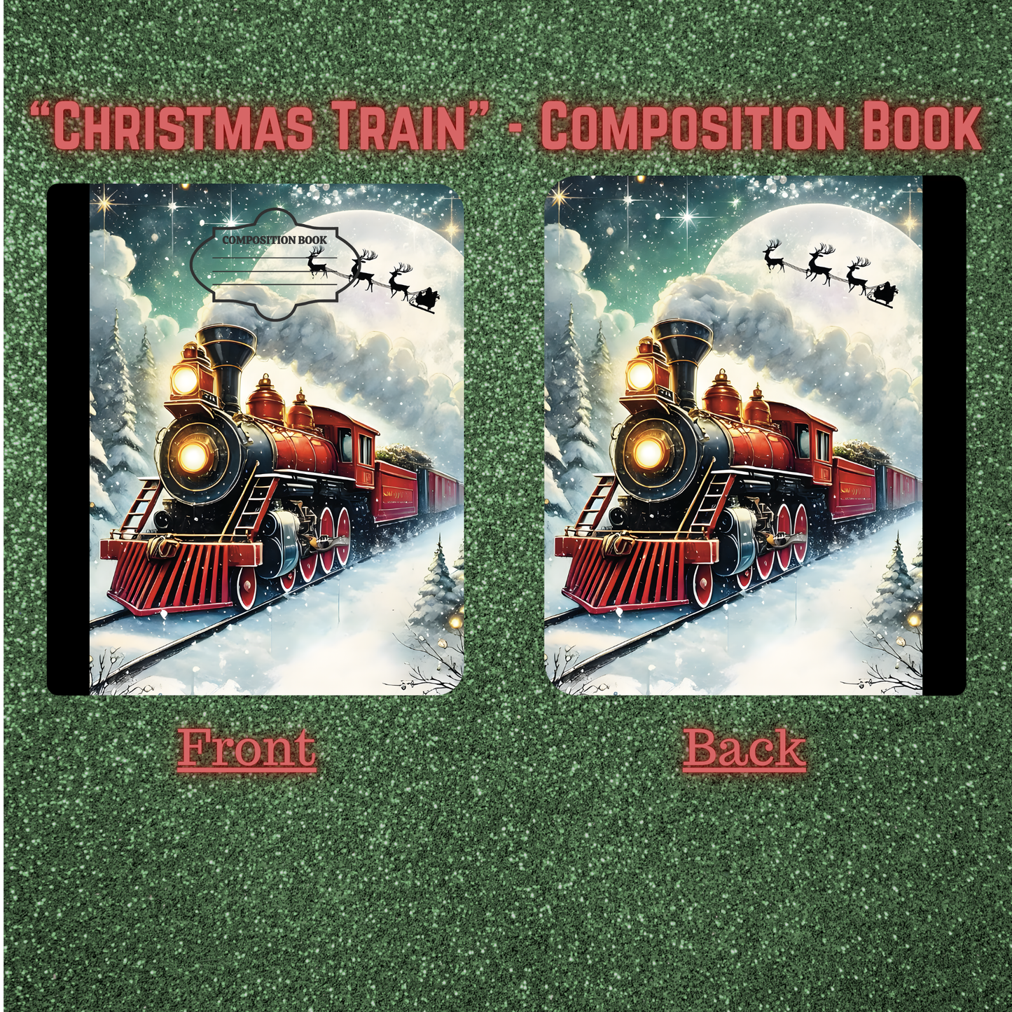 "Christmas Train" - Composition Book