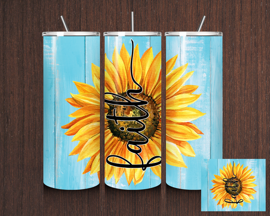 FAITH - YELLOW SUNFLOWER - Tumbler