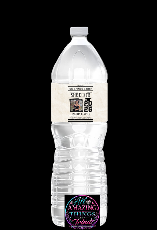 GRAD 2026 NEWSPAPER STYLE WATER BOTTLES