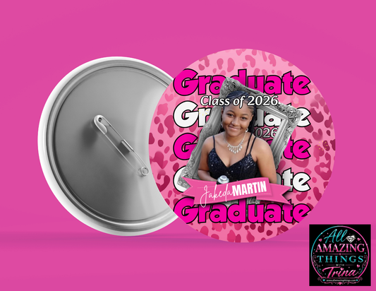 Grad 2026 Colorful 3" Buttons