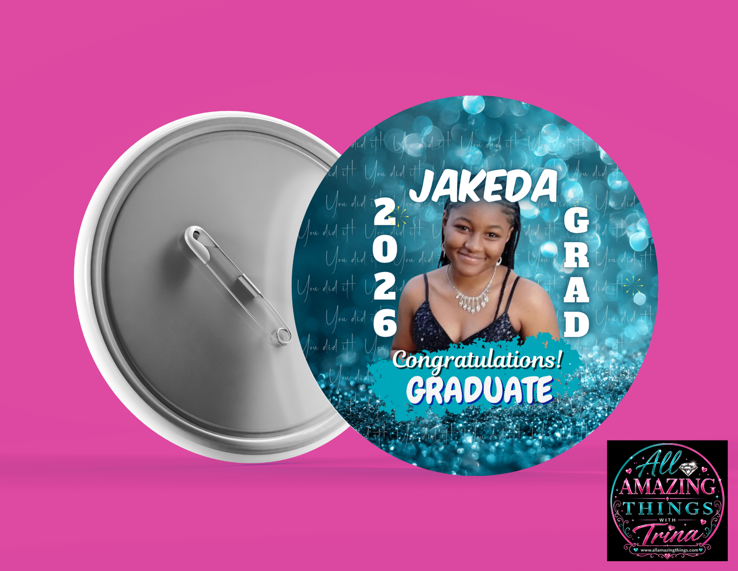 Grad 2026 Colorful 3" Buttons