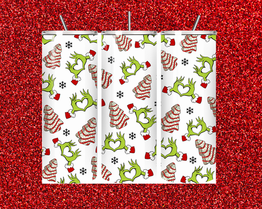 "Green hands & Christmas trees" Tumbler