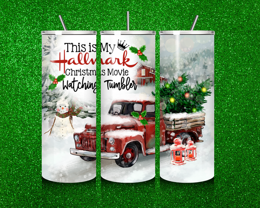"Christmas movie watching tumbler" Tumbler