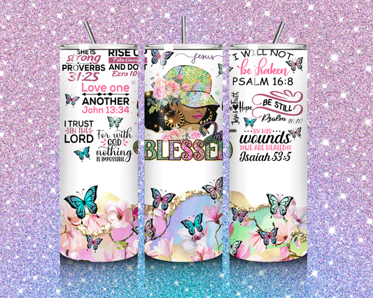 "Just Blessed" Tumbler