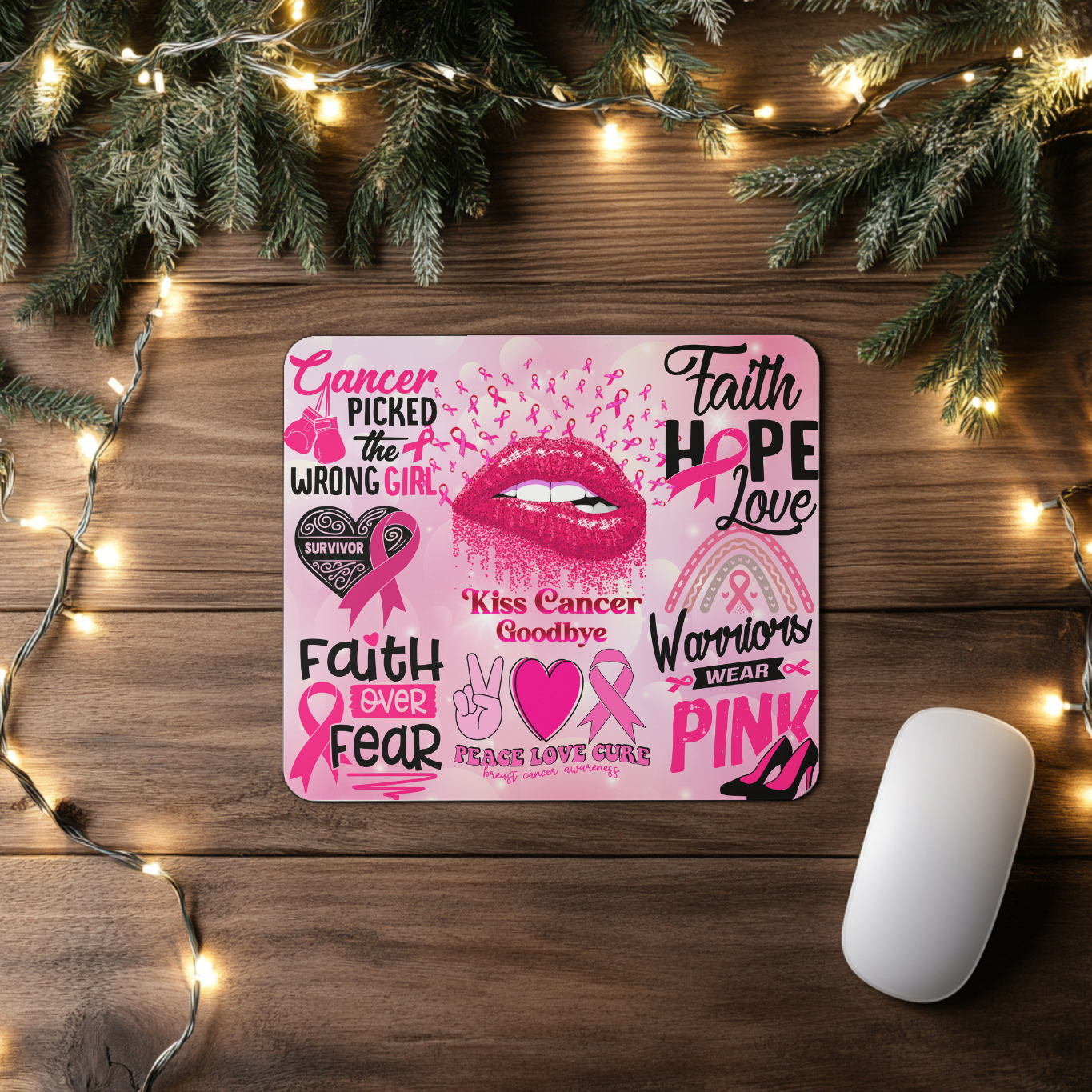 "Kiss Cancer Goodbye" -  Mousepad