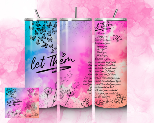 "Let Them" Multi-Colored Tumbler
