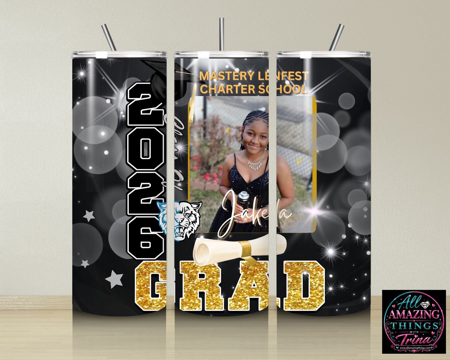 PERSONALIZED GRAD 2026 TUMBLER