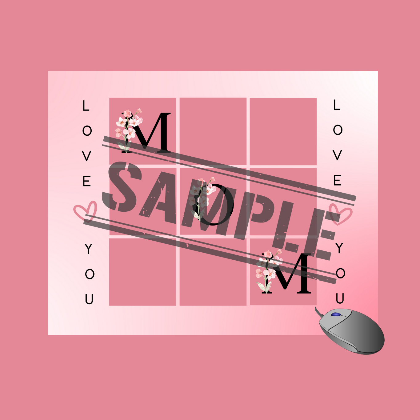 Personalized "MOM" Mouse Pad