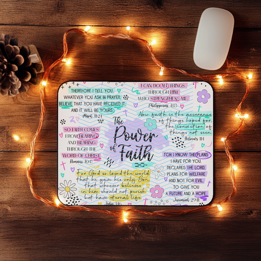 "Power of Faith" Highlighted Mousepad