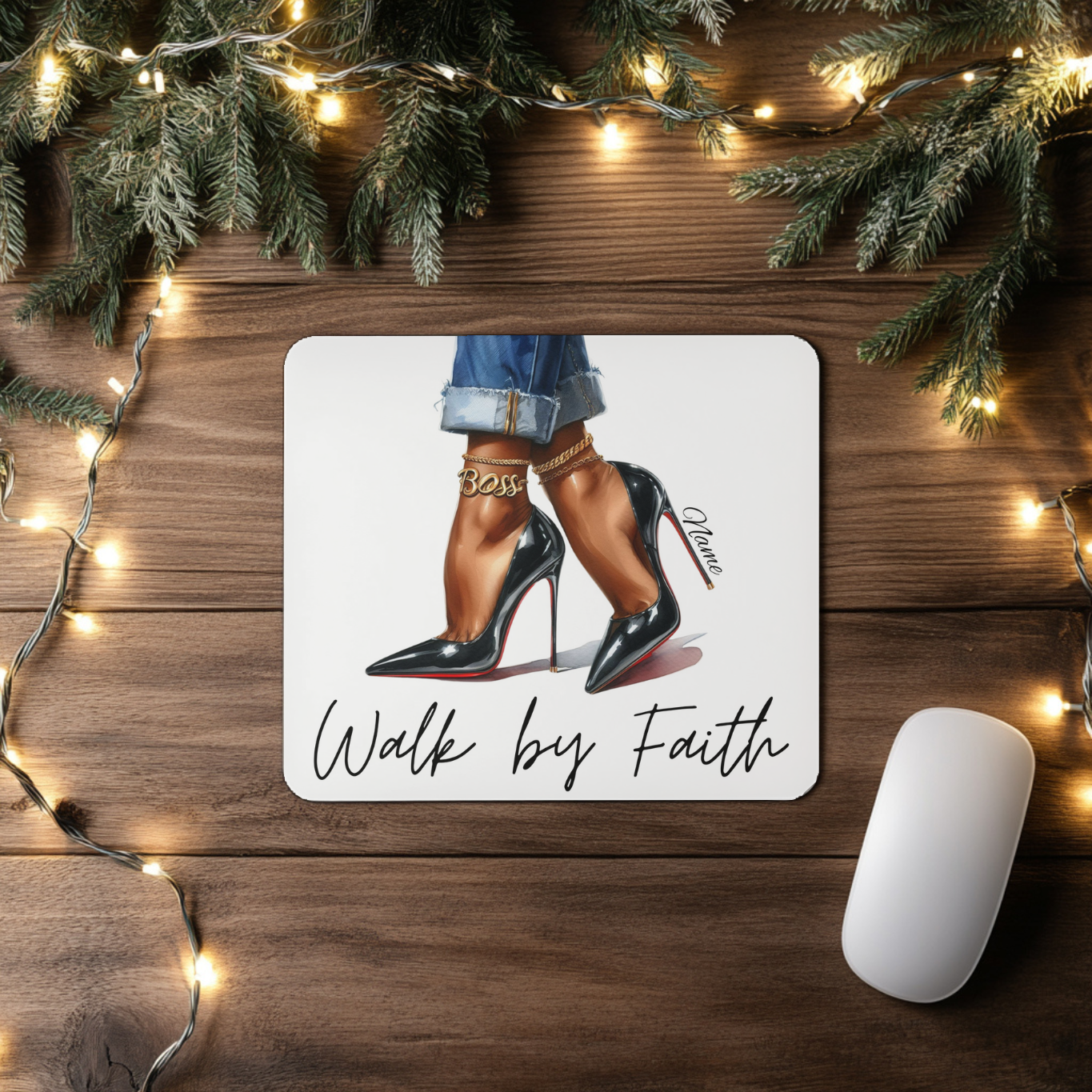 Personalized "Walk by Faith" Mousepad