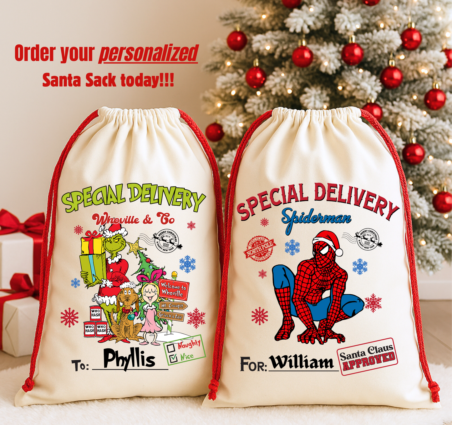 Personalized Santa Sacks