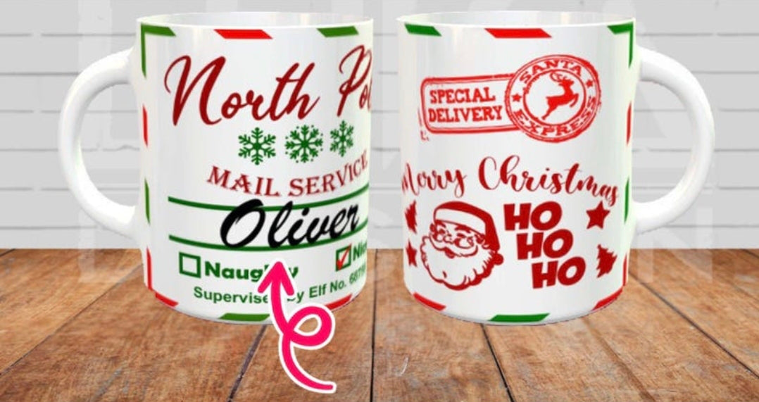 "North Pole" Personalized Mug