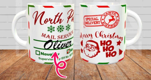 "North Pole" Personalized Mug