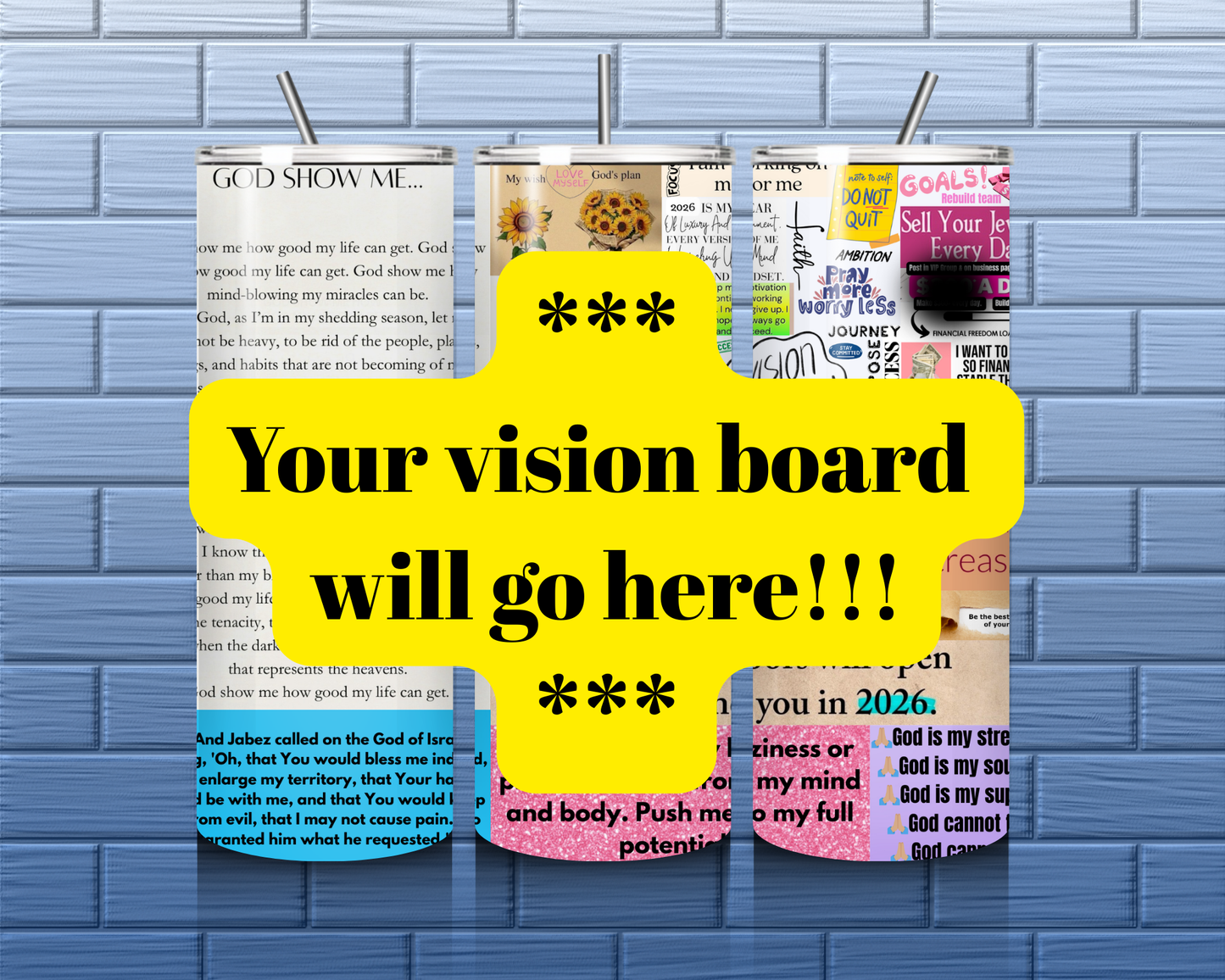 Personalized Vision Board 2026 Tumbler